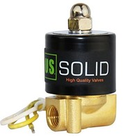 [해외] U.S. Solid 1/4 Brass Electric Solenoid Valve 24VDC Normally Closed VITON