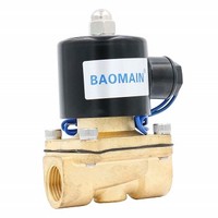 [해외] Baomain 1/2 inch Brass Electric Solenoid Valve Water Air Fuels N/C Valve AC 110V