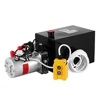 [해외] Happybuy 2.2KW Hydraulic Power Unit 12V Dump Trailer Hydraulic Pump(12 Quart Hydraulic Pump)