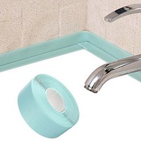 [해외] KaLaiXing Tub and Wall Caulk Strip. Kitchen Caulk Tape Bathroom Wall Sealing Tape Waterproof Self-Adhesive Decorative Trim-Green