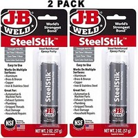 [해외] J-B Weld 8267-S SteelStik Steel Reinforced Epoxy Putty Stick - 2 oz (Pack of 2)