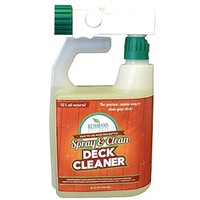 [해외] Wash Safe Industries WS-SC-HE Spray and Clean Composite Deck Cleaner, Hose End Bottle, 32 oz. Spray Jug, Clear