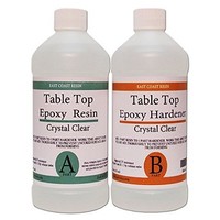 [해외] TABLE TOP EPOXY RESIN CRYSTAL CLEAR 32 oz Kit. FOR SUPER GLOSS COATING