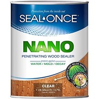 [해외] SEAL-ONCE Nano Penetrating Wood Sealer and Stain - 1 Gallon. Water-Based, Low-VOC waterproofer for Fences, siding, Beams, Outdoor Furniture and Log Homes.
