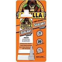 [해외] Gorilla 100 Percent Silicone Sealant Caulk, 2.8 ounce Squeeze Tube, Clear