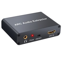 [해외] Proster HDMI ARC Audio Extractor HDMI Digital LPCM 2.0 to Analog L/R RCA Optical Toslink(SPDIF) 3.5mm Stereo Audio support/4K for HD TV (TV ARC Enabled)