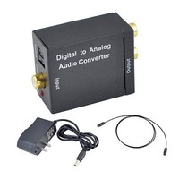 [해외] Youzel Digital Optical Toslink Coax to Analog L/R RCA Audio Converter Adapter + 1M Fiber Optical Cable + AC Power Adapter