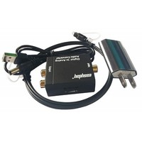 [해외] Easyday Black Digital Optical Coaxial Toslink Signal to Analog Audio Converter Adapter RCA L/R output with 3.5mm Audio Jack + Volume Control + Sampling rate + Chipset Cirrus logic