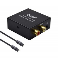 [해외] 192kHz Digital to Analog Audio Converter, Cingk DAC Digital SPDIF Toslink to Analog Stereo Audio L/R and 3.5mm AUX Audio Converter Adapter with Optical Cable for Home Theater Audio