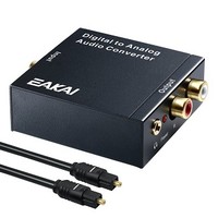 [해외] EAKAI Digital Optical Coax to Analog RCA Audio Converter with 3.5 mm Jack, 24-bit DAC with DC 5V Power Supply Adapter [USA UL Licensed]