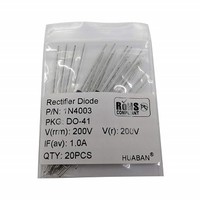 [해외] 20PCS 1N4003 Rectifier Diode 1A 200V DO-41 (DO-204AL) Axial 4003 1 Amp 200 Volt