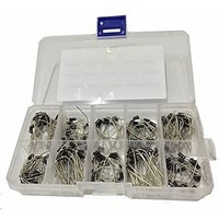 [해외] WINGONEER 200PCS 10Value (1N4001 1N4002 1N4003 1N4004 1N4005 1N4006 1N4007 1N5817 1N5818 1N5819) Diode Assorted Kit Set + Plastic Box