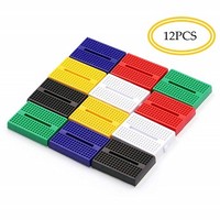 [해외] Cenrykay [12Packs] 170 Points Mini Small solderless breadboard for Arduino Proto Shield (6 Colors)