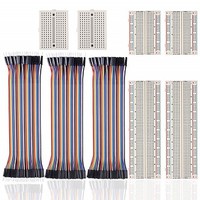 [해외] Breadboard Dupont Wires Kit, AUSTOR 6 Pieces Breadboard Prototyping Boards (830/400/170 Ties) with 120 Pieces Multicolored Jumper Wire (M/M, M/F, F/F) for Arduino Experiment Protot