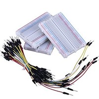 [해외] eBoot 3 Pieces 400-Point Solderless Circuit Breadboard with 65 Pieces M/M Flexible Breadboard Jumper Wires