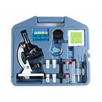 [해외] Microscope Kit with Prepared Slides for Kids, 300X, 600X and 1200X Magnification, Fully Functional Accessoriess for Students, Educational Science Toy by DIY-Science
