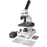 [해외] Microscope for Grade School - Portable with 3 Lenses 40x 100x 400x Magnification - Wide Field Eyepiece Adjustable 40x, 100x, 400x, LED Light - Perfect Starter for Kids and Adults