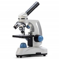 [해외] SWIFT SW150 Compound Monocular Student Microscope with 40X-1000X Magnification, Glass Optics, Extra 25X Widefield Eyepiece, Coarse and Fine Focusing, Dual Illumination, and Cordles
