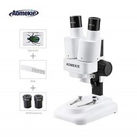 [해외] Aomekie 20X-40X Stereo Microscope for Kids Students Binocular Microscopes with Slide LED Light Source for SMD Repair Observations Coins Minerals Stamps