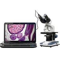 [해외] 40X-2500X LED Digital Binocular Compound Microscope with 3D Stage + USB Camera