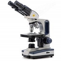 [해외] Swift SW350B 40X-2500X Magnification, Siedentopf Binocular Head, Research-Grade Compound Lab Microscope with Wide-Field 10X and 25X Eyepieces, Mechanical Stage, Abbe Condenser
