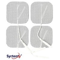 [해외] Syrtenty TENS Unit Electrodes Pads 2x2 4 Pcs Replacement Pads Electrode Patches for Electrotherapy