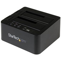 [해외] StarTech.com Hard Drive Duplicator Dock - USB 3.1 (10Gbps) Standalone Hard Drive Cloner for 2.5 and 3.5 SATA SSD/HDD Drives (SDOCK2U313R)