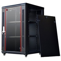 [해외] Sysracks 18U Wall Mount Network IT Server Cabinet Enclosure Rack HQ Fully Equipped Shelf, Cooling Fan, 8-Way PDU, Wheels Shelf