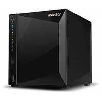 [해외] Asustor AS4004T Network Attached Storage + Free exFAT License Personal Private Cloud Home Media Server 10GbE Port, 1.6GHz Dual-Core, 2GB RAM DDR4 (4 Bay Diskless NAS)