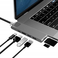 [해외] Purgo USB C Hub Adapter Dock for MacBook Pro 2019/2018-2016, MacBook Air 2018/2019, with Gigabit Ethernet, 4K HDMI, 40Gbps Thunderbolt 3, 100W PD, 2 USB 3.0 and SD/Micro Card Reade