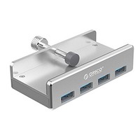 [해외] ORICO USB 3.0 Hub, 4 Port USB3.0 Clip-Type Aluminum Alloy Portable Size Travel Super Speed Hub Station