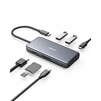 [해외] Anker USB C Hub, 7-in-1 USB C Adapter, with 4K USB C to HDMI, 100W Power Delivery, USB C Data Port, microSD/SD Card Reader, 2 USB 3.0 Ports, for MacBook Pro 2017/2018, Chromebook,