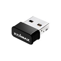 [해외] Edimax AC1200 Wi-Fi USB Adapter Supports Web 2, MU-MIMO, Nano Size Lets You Plug it and Forget it, for Windows, Mac OS, Black/Silver (EW-7822ULC)