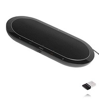 [해외] Jabra Speak 810 USB Bundle - USB Dongle Included - Conference Room Speakerphone Bluetooth, NFC, 3.5mm inputs Compatible with UC, Softphones, Smartphones, Tablet, PC UC Versio