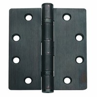 [해외] Global Door Controls 4.5 in. x 4 in. Oil-Rubbed Bronze Plain Steel Ball Bearing Non-Removable Pin Steel Hinge with 5/32 in. Radius - Set of 3
