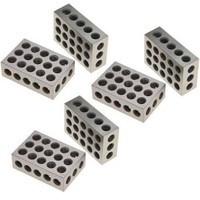 [해외] 3 Pair (6) 1-2-3 Block Set 0.0001 Precision Matched Mill Machinist 123 23 Holes