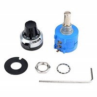 [해외] 3590 10 Turn Potentiometer 10k Ohm Wirewound Multiturn Adjustable Resistor Precision with Rotary Dial Knob 6mm Shaft