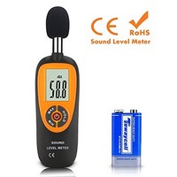 [해외] Sound Level Meter, Zenic Professional Digital Decibel Meter with Noise Measurement Reader Range 30-130dBA, Max/Min/Data Hold (9v Battery Included)
