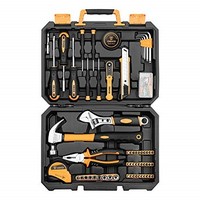 [해외] DEKOPRO 100 Piece Home Repair Tool Set,General Household Hand Tool Kit with Plastic Tool Box Storage