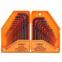 [해외] HORUSDY Hex Key Set, Allen Wrench Set Inch/Metric 30-Piece MM(0.7mm-10mm) SAE(0.028-3/8) - Best Unique Tool Gift for Men