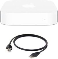 Apple AirPort Express Base Station MC414 Wireless Router and High Speed 6FT Cat5 Network Cable (Certified Refurbished) [B00U0EENCW]